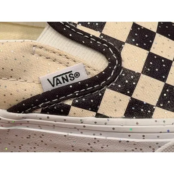 Vans FU Classic Slip-On Confetti Black White Checkered Sneakers Men 5.5 Women 7 - Picture 6 of 11